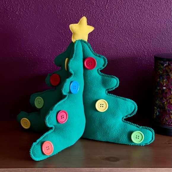 Hallmark Keepsake Plush Button Tree w/ Ornaments - Picture 3 of 6